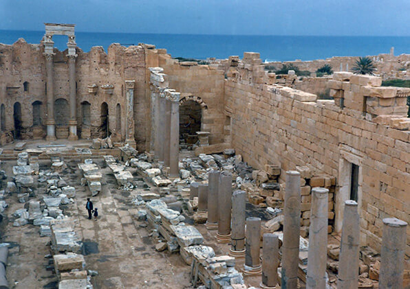 Gregory Hubbs at Leptis Magna in Libya in 1963 with no tourists in sight.